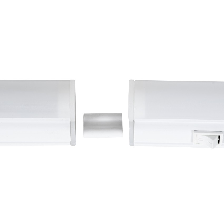 TUBO  Γραμμικό Φωτιστικό Οροφής Linear LED Τύπου T5 Επεκτεινόμενο 18W 1800lm 180° AC 220-240V IP20 Πάγκου Κουζίνας με Διακόπτη On/Off Μ120 x Π2.2 x Υ3.5cm Ψυχρό Λευκό 6000K - Λευκό