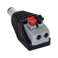 Βύσμα Τροφοδοσίας DC Αρσενικό - Male Jack Connector σε Κλέμα Πατητή Ταχείας Σύνδεσης L4.1 x W1.5 x H2cm