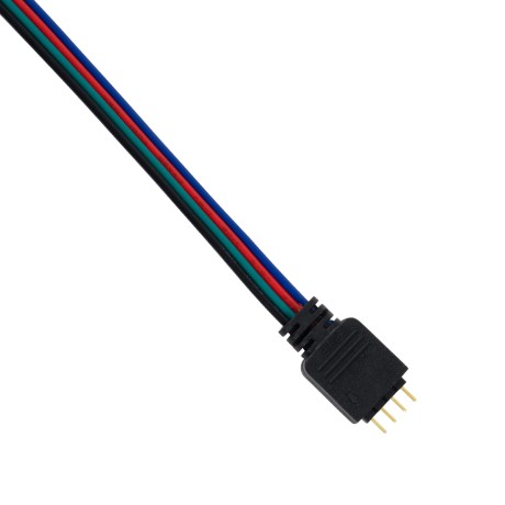 GLOBOSTAR® STRIPCON  Ταχυσύνδεσμος για Ταινία LED RGB 10mm σε 4 Pin Αρσενικό Σύνδεσμο IP20 - Πολύχρωμο - Μ17 x Π1.5 x Υ0.4cm