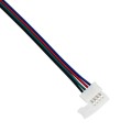 Ταχυσύνδεσμος Τροφοδοσίας IP20 - Strip To Power Connector 4 PIN Male για Ένωση 1 x RGB Ταινία LED Πλάτους 10mm