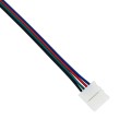 Ταχυσύνδεσμος Τροφοδοσίας IP20 - Strip To Power Connector 4 PIN Male για Ένωση 1 x RGB Ταινία LED Πλάτους 10mm