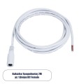 Καλώδιο Τροφοδοσίας DC 2 Μέτρων από Female 2.1x5.5mm σε 2 x 0.3mm Ατερμάτιστο Καλώδιο Μ200 x Π1.1cm Λευκό