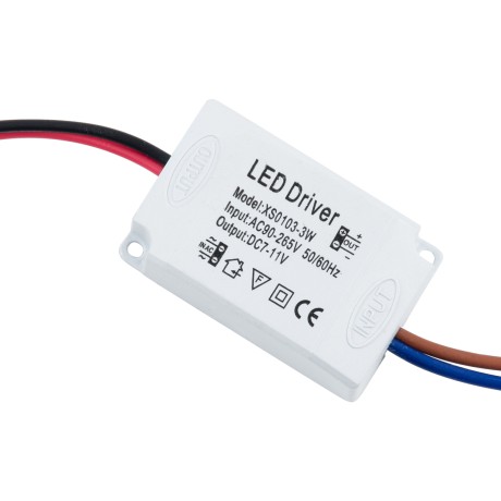 GLOBOSTAR® CCVOLT  Τροφοδοτικό/Μετασχηματιστής SELV 3W 0.27A DC 7-11V - από AC 220-240V σε DC 7-11V IP20 - Μ4.5 x Π3 x Υ2.5cm