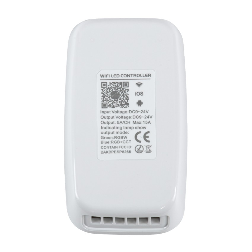 Ασύρματος WiFi LED RGBW+WW+CCT Controller IOS/Android 2in1 DC 9-24V Max 180W