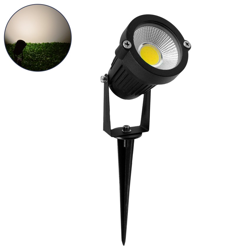 Προβολάκι Κήπου Καρφωτό - Δαπέδου Bridgelux COB LED 10W 1150lm 35° DC 12-24V Αδιάβροχο IP67 Φυσικό Λευκό 4500K Dimmable