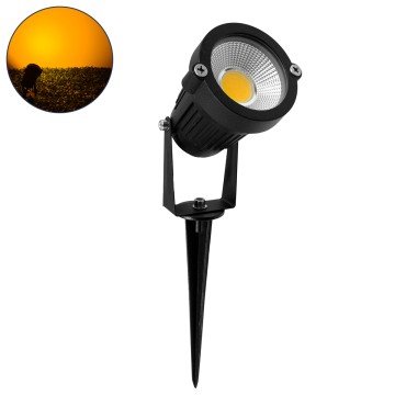 GLOBOSTAR® TREELIGHT-COBO  Σποτ Φωτισμού για Φυτά - Δέντρα LED 10W 1000lm 35° DC 12-24V Αδιάβροχο IP65 Ultra Θερμό Λευκό 2200K Dimmable - Μαύρο - Μ6 x Π6 x Υ12.5cm