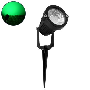 Προβολάκι Κήπου Καρφωτό - Δαπέδου Bridgelux COB LED 10W 1000lm 35° DC 24V Αδιάβροχο IP67 Ultra Πράσινο Dimmable