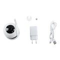 Table Camera WiFi HD 1080P 3MP 350° Two Way Audio & Motion Detection - Night Vision - Επιτραπέζια Κάμερα WiFi HD 1080P 350° Διπλή Κατέυθυνση Ομιλίας με Ανιχνευτή Κίνησης - Following Face Auto Tracking - Λευκό
