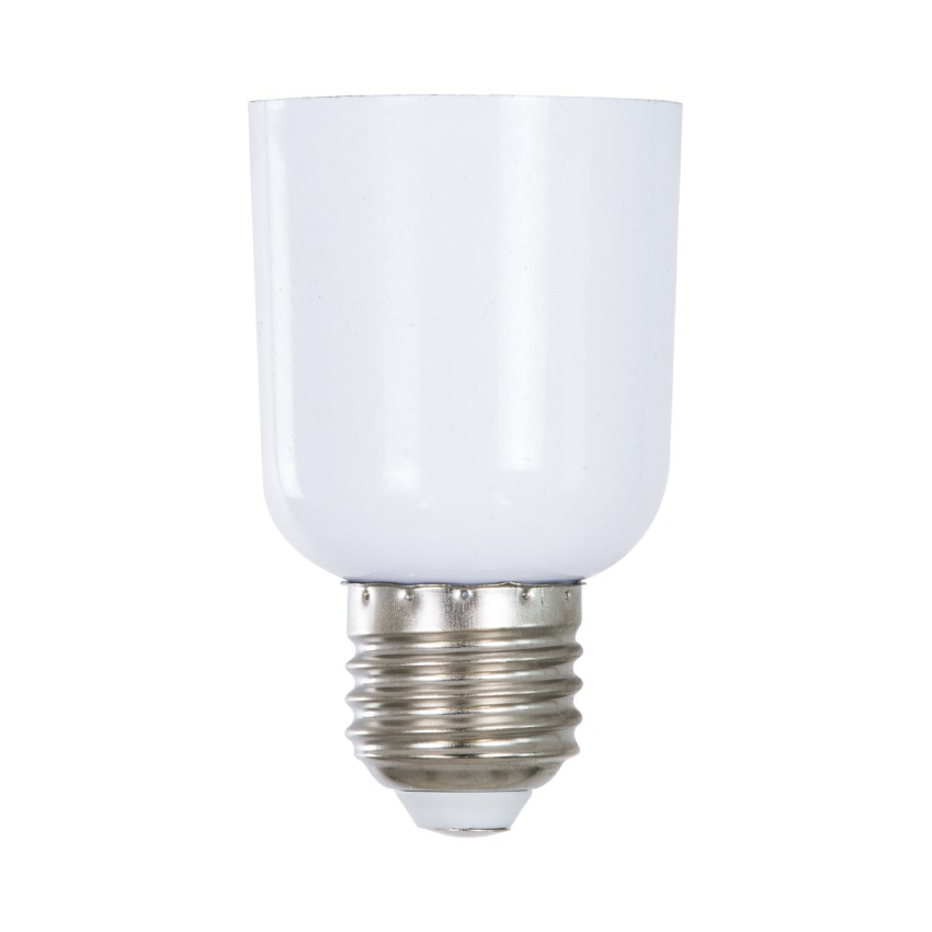 Πλαστικός Αντάπτορας Μετατροπέας από 1xE27 Ντουί σε 1xE40 Ντουί Λευκό