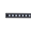 GLOBOSTAR® DIGIBAR  Ψηφιακή Pixel Addressable Facade Μπάρα LED 12W 600lm 45° DC 24V Αδιάβροχο IP65 8 x Pixel Πολύχρωμο RGB Dimmable DMX512 SPI/TTL Protocol IC UCS512C4 - Bridgelux SMD Chip - Γκρι Ανθρακί - Μ100 x Π3.5 x Υ3.2cm