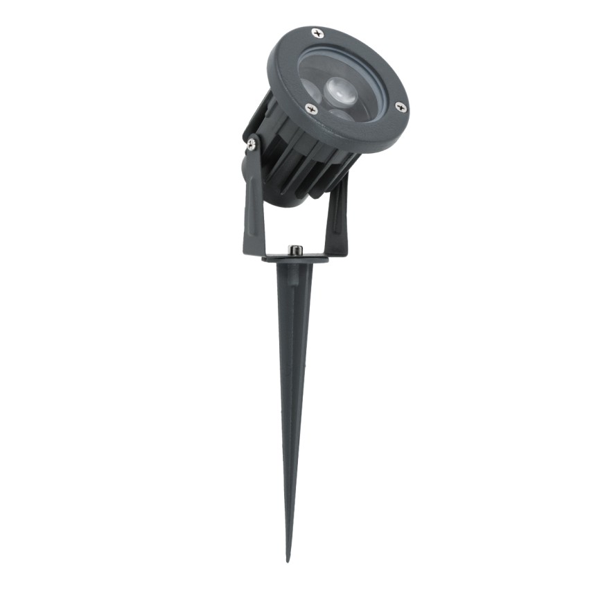 GLOBOSTAR® TREELIGHT-TZINA  Σποτ Φωτισμού για Φυτά - Δέντρα με Βάση Κήπου / Καρφωτό LED 3W 315lm 10° DC 24V Αδιάβροχο IP65 Πορτοκαλί 2200K Dimmable - Γκρι Ανθρακί - Μ10.5 x Π7.5 x Υ7.5cm