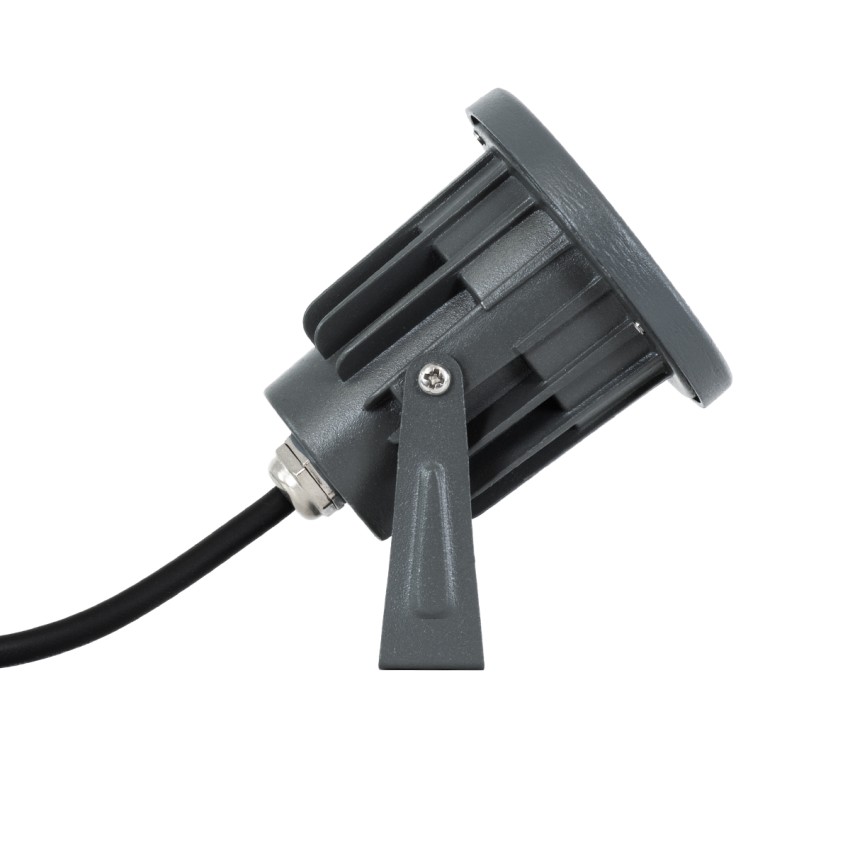 GLOBOSTAR® TREELIGHT-TZINA  Σποτ Φωτισμού για Φυτά - Δέντρα με Βάση Κήπου / Καρφωτό LED 3W 315lm 10° DC 24V Αδιάβροχο IP65 Πορτοκαλί 2200K Dimmable - Γκρι Ανθρακί - Μ10.5 x Π7.5 x Υ7.5cm