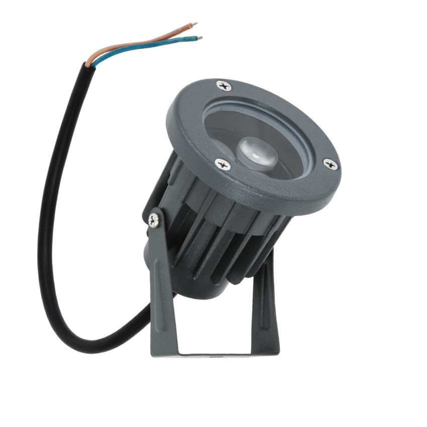 GLOBOSTAR® TREELIGHT-TZINA  Σποτ Φωτισμού για Φυτά - Δέντρα με Βάση Κήπου / Καρφωτό LED 3W 330lm 10° DC 24V Αδιάβροχο IP65 Θερμό Λευκό 2700K Dimmable - Γκρι Ανθρακί - Μ10.5 x Π7.5 x Υ7.5cm