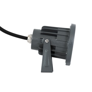 GLOBOSTAR® TREELIGHT-TZINA  Σποτ Φωτισμού για Φυτά - Δέντρα με Βάση Κήπου / Καρφωτό LED 3W 330lm 10° DC 24V Αδιάβροχο IP65 Θερμό Λευκό 2700K Dimmable - Γκρι Ανθρακί - Μ10.5 x Π7.5 x Υ7.5cm