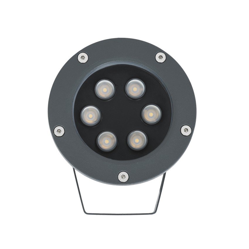 GLOBOSTAR® TREELIGHT-TZINA  Σποτ Φωτισμού για Φυτά - Δέντρα με Βάση Κήπου / Καρφωτό LED 6W 660lm 10° DC 24V Αδιάβροχο IP65 Θερμό Λευκό 2700K Dimmable - Γκρι Ανθρακί - Μ14 x Π12.5 x Υ12.5cm