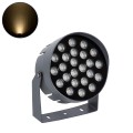 GLOBOSTAR® FLOOD-NIGMA  Προβολέας Σποτ Wall Washer LED 24W 2160lm 30° DC 24V Αδιάβροχο IP65 Θερμό Λευκό 2700K Dimmable - Γκρι Ανθρακί - Μ15 x Π15 x Υ9.1cm