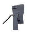 GLOBOSTAR® FLOOD-NIGMA  Προβολέας Σποτ Wall Washer LED 24W 2160lm 30° DC 24V Αδιάβροχο IP65 Θερμό Λευκό 2700K Dimmable - Γκρι Ανθρακί - Μ15 x Π15 x Υ9.1cm