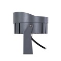 GLOBOSTAR® FLOOD-NIGMA  Προβολέας Σποτ Wall Washer LED 24W 2160lm 30° DC 24V Αδιάβροχο IP65 Θερμό Λευκό 2700K Dimmable - Γκρι Ανθρακί - Μ15 x Π15 x Υ9.1cm