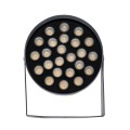 GLOBOSTAR® FLOOD-NIGMA  Προβολέας Σποτ Wall Washer LED 24W 2160lm 30° DC 24V Αδιάβροχο IP65 Θερμό Λευκό 2700K Dimmable - Γκρι Ανθρακί - Μ15 x Π15 x Υ9.1cm