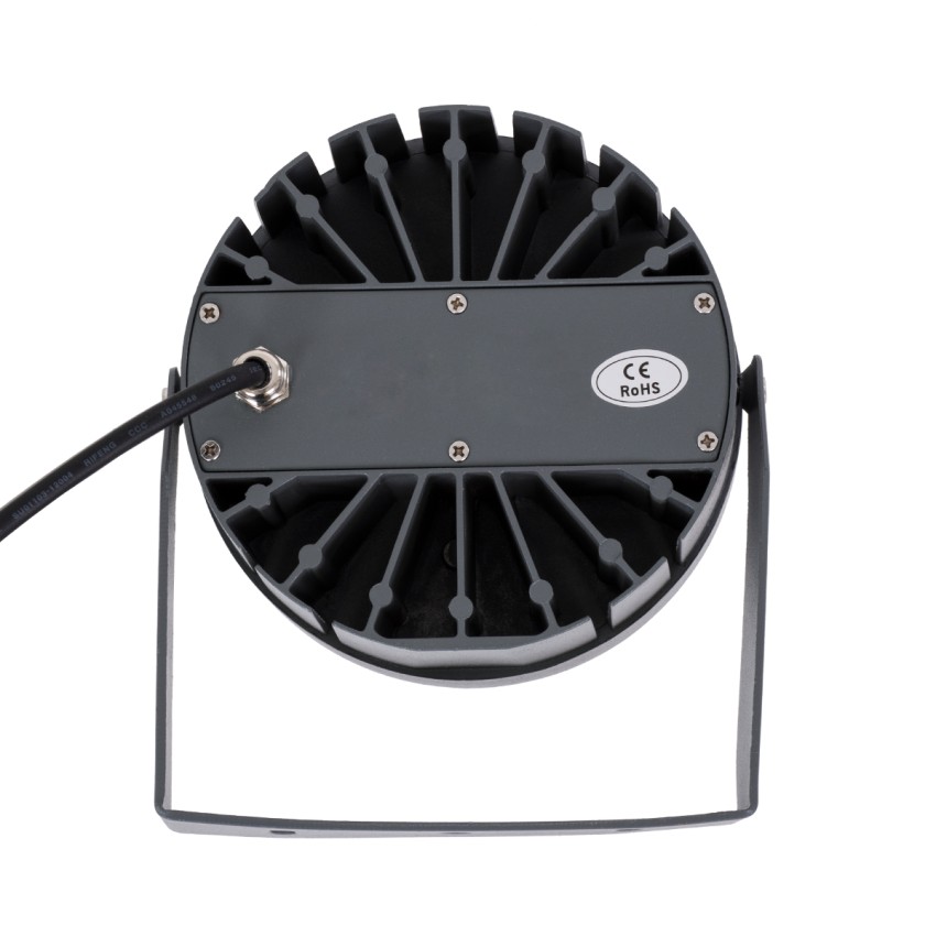 GLOBOSTAR® FLOOD-NIGMA  Προβολέας Σποτ Wall Washer LED 24W 2160lm 30° DC 24V Αδιάβροχο IP65 Θερμό Λευκό 2700K Dimmable - Γκρι Ανθρακί - Μ15 x Π15 x Υ9.1cm