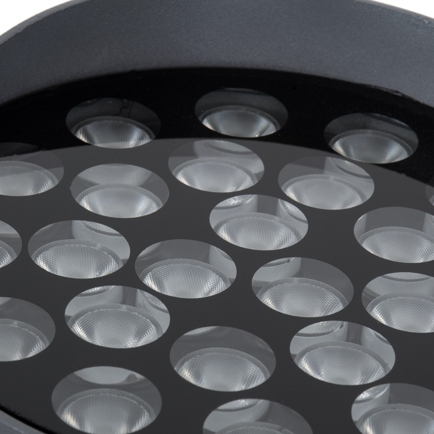 GLOBOSTAR® FLOOD-NIGMA  Προβολέας Σποτ Wall Washer LED 24W 2160lm 30° DC 24V Αδιάβροχο IP65 Θερμό Λευκό 2700K Dimmable - Γκρι Ανθρακί - Μ15 x Π15 x Υ9.1cm