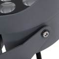 GLOBOSTAR® FLOOD-NIGMA  Προβολέας Σποτ Wall Washer LED 24W 2160lm 30° DC 24V Αδιάβροχο IP65 Θερμό Λευκό 2700K Dimmable - Γκρι Ανθρακί - Μ15 x Π15 x Υ9.1cm