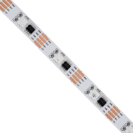GLOBOSTAR® DIGIPRO  Ψηφιακή Pixel Addressable Ταινία LED 9W/m 540lm/m 120° DC 12V IP20 30 x SMD5050 Chip/m 30 x Pixel/m RGB Dimmable SPI/TTL Protocol IC TM1908 - Sanan SMD Chip - Μ500 x Π1 x Υ0.2cm - Ρολό 5 Μέτρων