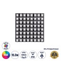 Digital Pixel Addressable Plate - Ψηφιακή Πλακέτα LED SMD 5050 15.3W/m 64LED/unit 64PIXEL/unit SPI/TTL Protocol IC WS2812/SK6812 1224lm/unit 120° DC 5V IP20 RGB - Μαύρο Σώμα - Μ80 x Π80 x Υ2mm