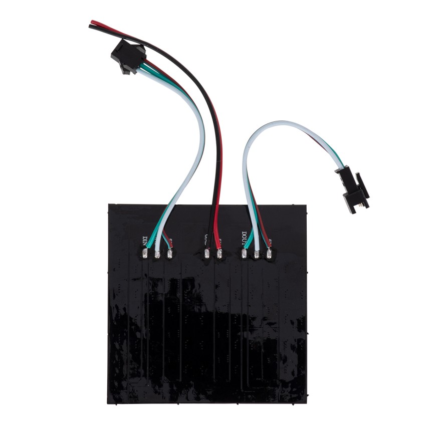 Digital Pixel Addressable Plate - Ψηφιακή Πλακέτα LED SMD 5050 15.3W/m 64LED/unit 64PIXEL/unit SPI/TTL Protocol IC WS2812/SK6812 1224lm/unit 120° DC 5V IP20 RGB - Μαύρο Σώμα - Μ80 x Π80 x Υ2mm