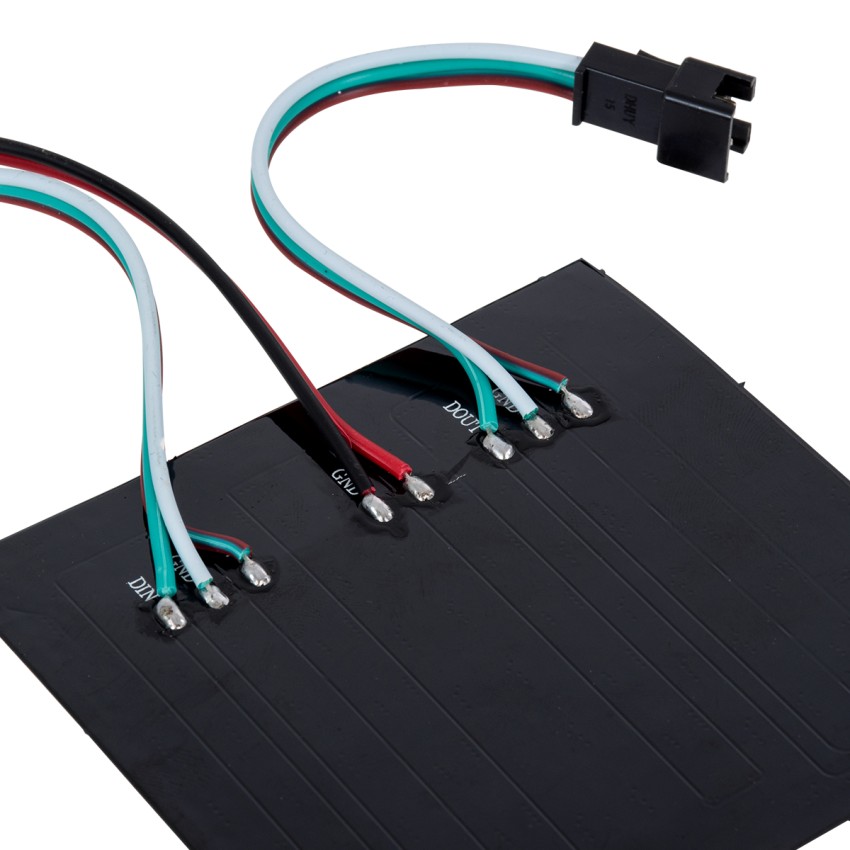 Digital Pixel Addressable Plate - Ψηφιακή Πλακέτα LED SMD 5050 15.3W/m 64LED/unit 64PIXEL/unit SPI/TTL Protocol IC WS2812/SK6812 1224lm/unit 120° DC 5V IP20 RGB - Μαύρο Σώμα - Μ80 x Π80 x Υ2mm