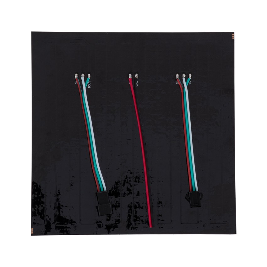 Digital Pixel Addressable Plate - Ψηφιακή Πλακέτα LED SMD 5050 61W/m 256LED/unit 256PIXEL/unit SPI/TTL Protocol IC WS2812/SK6812 4880lm/unit 120° DC 5V IP20 RGB - Μαύρο Σώμα - Μ160 x Π160 x Υ2mm