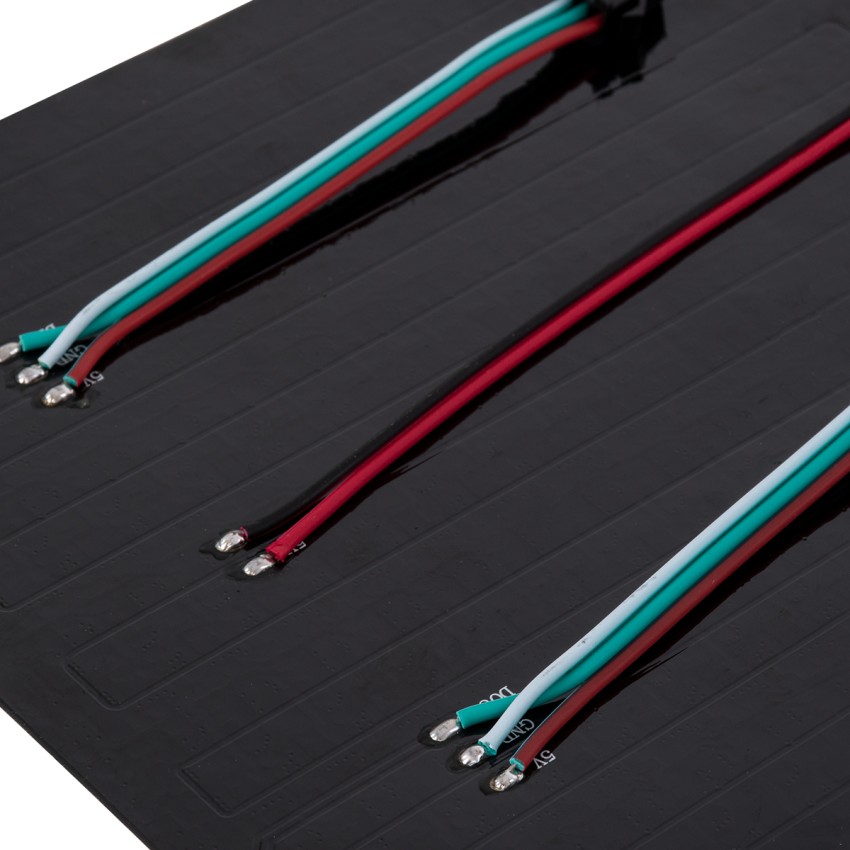 Digital Pixel Addressable Plate - Ψηφιακή Πλακέτα LED SMD 5050 61W/m 256LED/unit 256PIXEL/unit SPI/TTL Protocol IC WS2812/SK6812 4880lm/unit 120° DC 5V IP20 RGB - Μαύρο Σώμα - Μ160 x Π160 x Υ2mm