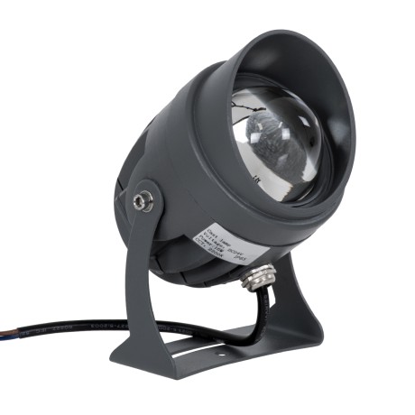 GLOBOSTAR® SPOTXENIA  Αρχιτεκτονικό Σποτ Φωτισμου με Αντιθαμβωτική Γρίλια LED 16W 1680lm 3° DC 24V Αδιάβροχο IP65 Ultra Θερμό Λευκό 2200K Dimmable - Bridgelux COB Chip - Γκρι Ανθρακί Ματ - Μ9 x Π9 x Υ12cm