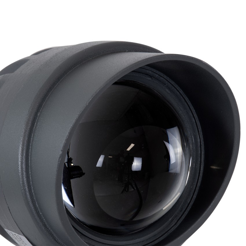 GLOBOSTAR® SPOTXENIA  Αρχιτεκτονικό Σποτ Φωτισμου με Αντιθαμβωτική Γρίλια LED 16W 1680lm 3° DC 24V Αδιάβροχο IP65 Ultra Θερμό Λευκό 2200K Dimmable - Bridgelux COB Chip - Γκρι Ανθρακί Ματ - Μ9 x Π9 x Υ12cm