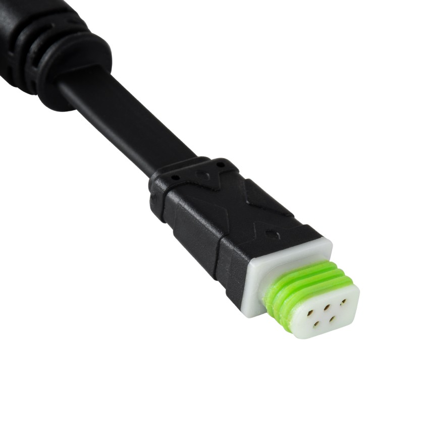 Ταχυσύνδεσμος Τροφοδοσίας T για Wall Washer Tuber - 2 Καλώδια +/- σε Power Connector 5 PIN Male & Power Connector 5 PIN Female για Πολύχρωμα RGB+RGBW Tuber