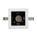 LUMINAR SUPERIOR  Χωνευτό LED Spot Downlight TrimLess 2W 280lm 36° AC 220-240V IP20 Μ4.3 x Π4.3 x Υ4.5cm - Λευκό με Μαύρο Κάτοπτρο - Φυσικό Λευκό 4500K - Bridgelux High Lumen Chip Gen2 - TÜV Certified Driver