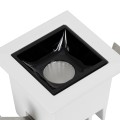 LUMINAR SUPERIOR  Χωνευτό LED Spot Downlight TrimLess 2W 280lm 36° AC 220-240V IP20 Μ4.3 x Π4.3 x Υ4.5cm - Λευκό με Μαύρο Κάτοπτρο - Φυσικό Λευκό 4500K - Bridgelux High Lumen Chip Gen2 - TÜV Certified Driver