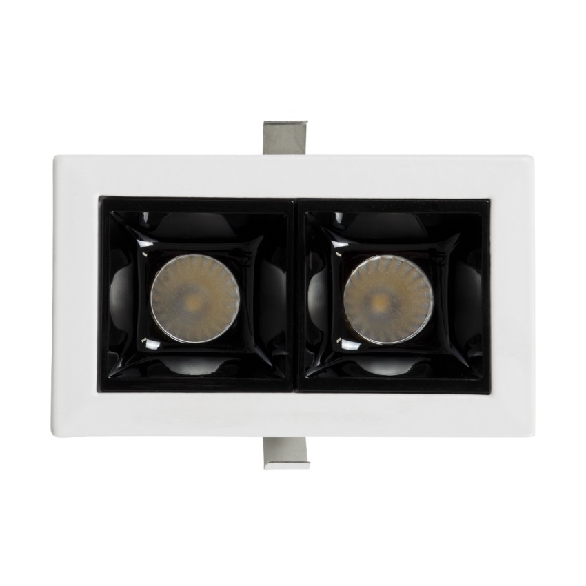 LUMINAR SUPERIOR  Χωνευτό LED Spot Downlight TrimLess 4W 560lm 36° AC 220-240V IP20 Μ7.5 x Π4.3 x Υ4.5cm - Λευκό με Μαύρο Κάτοπτρο - Φυσικό Λευκό 4500K - Bridgelux High Lumen Chip Gen2 - TÜV Certified Driver