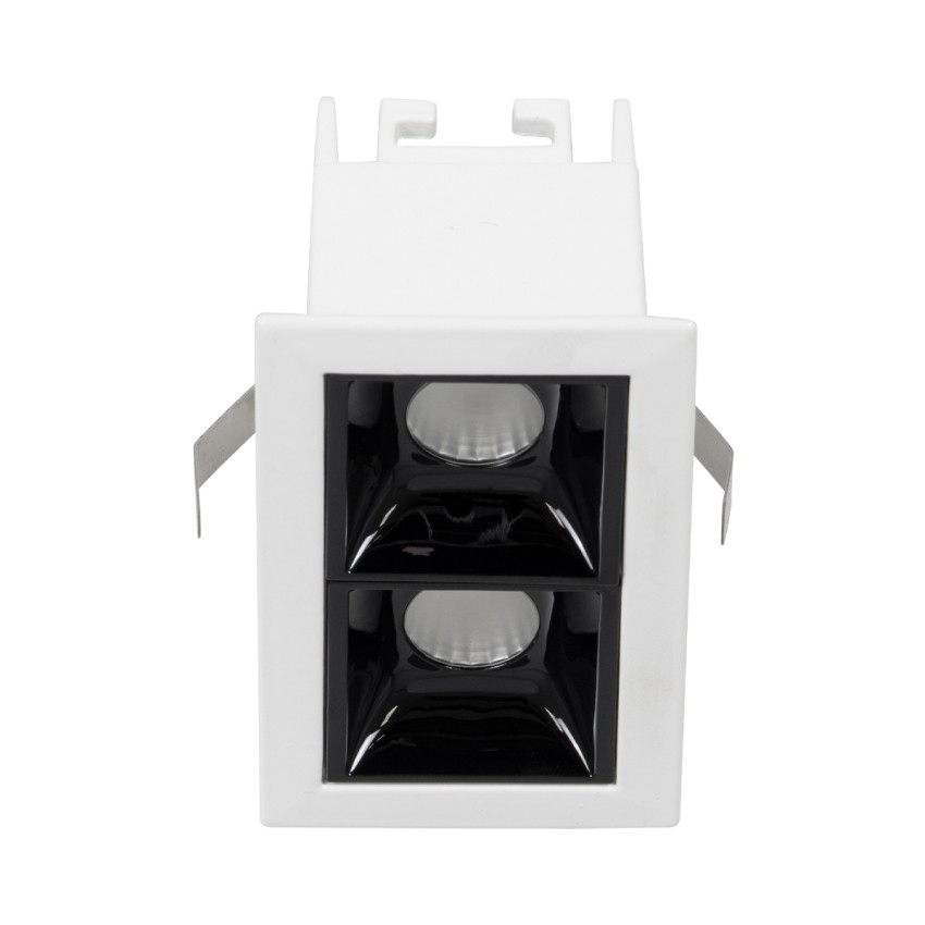 LUMINAR SUPERIOR  Χωνευτό LED Spot Downlight TrimLess 4W 560lm 36° AC 220-240V IP20 Μ7.5 x Π4.3 x Υ4.5cm - Λευκό με Μαύρο Κάτοπτρο - Φυσικό Λευκό 4500K - Bridgelux High Lumen Chip Gen2 - TÜV Certified Driver