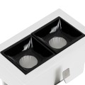 LUMINAR SUPERIOR  Χωνευτό LED Spot Downlight TrimLess 4W 560lm 36° AC 220-240V IP20 Μ7.5 x Π4.3 x Υ4.5cm - Λευκό με Μαύρο Κάτοπτρο - Φυσικό Λευκό 4500K - Bridgelux High Lumen Chip Gen2 - TÜV Certified Driver