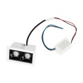 LUMINAR SUPERIOR  Χωνευτό LED Spot Downlight TrimLess 4W 560lm 36° AC 220-240V IP20 Μ7.5 x Π4.3 x Υ4.5cm - Λευκό με Μαύρο Κάτοπτρο - Φυσικό Λευκό 4500K - Bridgelux High Lumen Chip Gen2 - TÜV Certified Driver