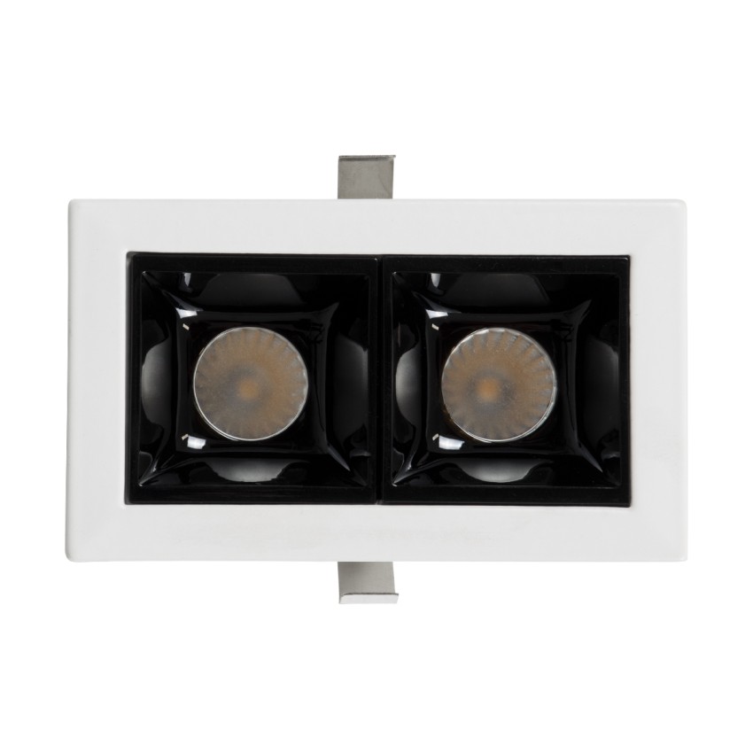 LUMINAR SUPERIOR  Χωνευτό LED Spot Downlight TrimLess 4W 540lm 36° AC 220-240V IP20 Μ7.5 x Π4.3 x Υ4.5cm - Λευκό με Μαύρο Κάτοπτρο - Θερμό Λευκό 2700K - Bridgelux High Lumen Chip Gen2 - TÜV Certified Driver