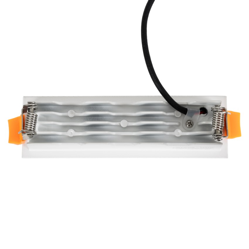 LUMINAR SUPERIOR  Χωνευτό LED Spot Downlight TrimLess 10W 1400lm 36° AC 220-240V IP20 Μ14.8 x Π4.3 x Υ4.5cm - Λευκό με Μαύρο Κάτοπτρο - Φυσικό Λευκό 4500K - Bridgelux High Lumen Chip Gen2 - TÜV Certified Driver