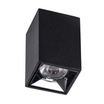 GLOBOSTAR® LUMINAR  Downlight Σποτ LED 3W 420lm 36° AC 220-240V IP20 Φυσικό Λευκό 4500K - Osram SMD Chip & TÜV SÜD Driver - Μαύρο Ματ - Μ4.2 x Π4.2 x Υ6.6cm