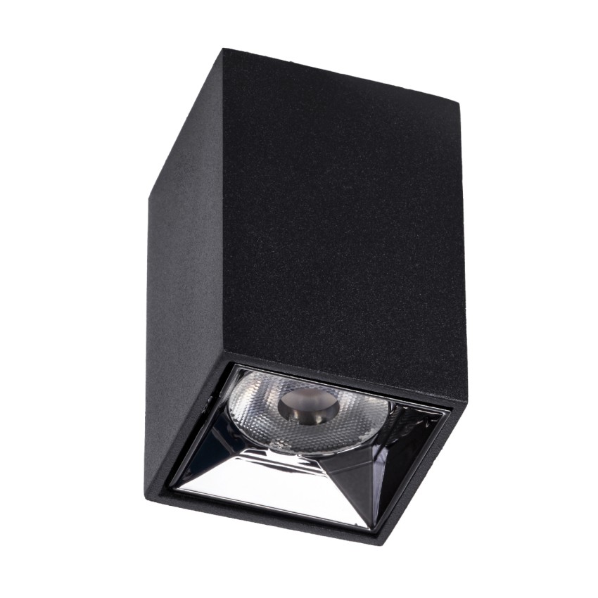 GLOBOSTAR® LUMINAR  Downlight Σποτ LED 3W 420lm 36° AC 220-240V IP20 Φυσικό Λευκό 4500K - Osram SMD Chip & TÜV SÜD Driver - Μαύρο Ματ - Μ4.2 x Π4.2 x Υ6.6cm