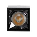 GLOBOSTAR® LUMINAR  Downlight Σποτ LED 3W 420lm 36° AC 220-240V IP20 Φυσικό Λευκό 4500K - Osram SMD Chip & TÜV SÜD Driver - Μαύρο Ματ - Μ4.2 x Π4.2 x Υ6.6cm