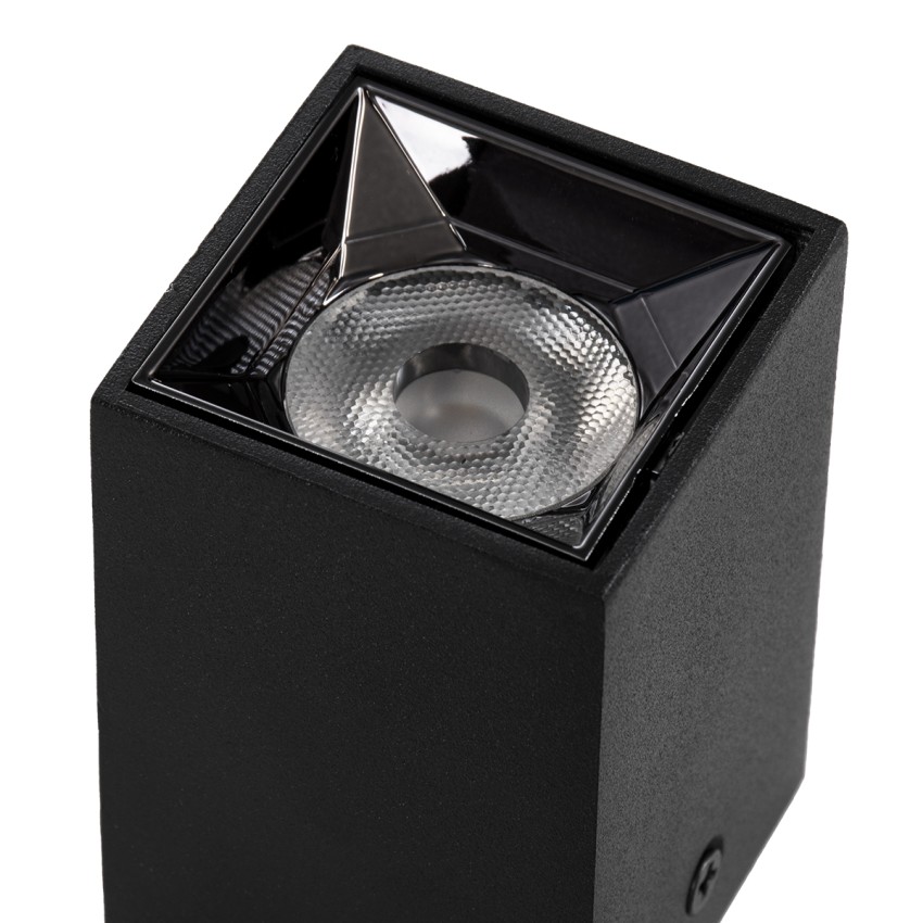 GLOBOSTAR® LUMINAR  Downlight Σποτ LED 3W 420lm 36° AC 220-240V IP20 Φυσικό Λευκό 4500K - Osram SMD Chip & TÜV SÜD Driver - Μαύρο Ματ - Μ4.2 x Π4.2 x Υ6.6cm