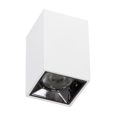 GLOBOSTAR® LUMINAR  Downlight Σποτ LED 3W 420lm 36° AC 220-240V IP20 Φυσικό Λευκό 4500K - Osram SMD Chip & TÜV SÜD Driver - Λευκό Ματ - Μ4.2 x Π4.2 x Υ6.6cm