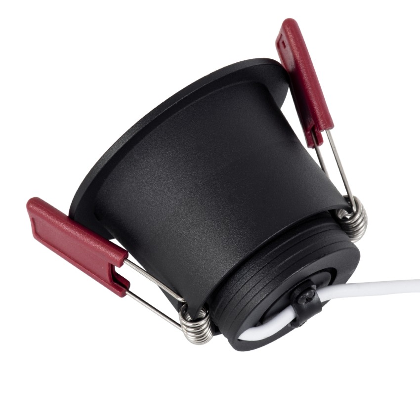 IP  Χωνευτό LED Spot Downlight TrimLess Μπάνιου & WC Φ6.6cm 7W 700lm 45° AC 220-240V IP44 Φ6.6 x Υ5.3cm - Στρόγγυλο - Μαύρο - Θερμό Λευκό 2700K - Bridgelux COB - TÜV Certified Driver