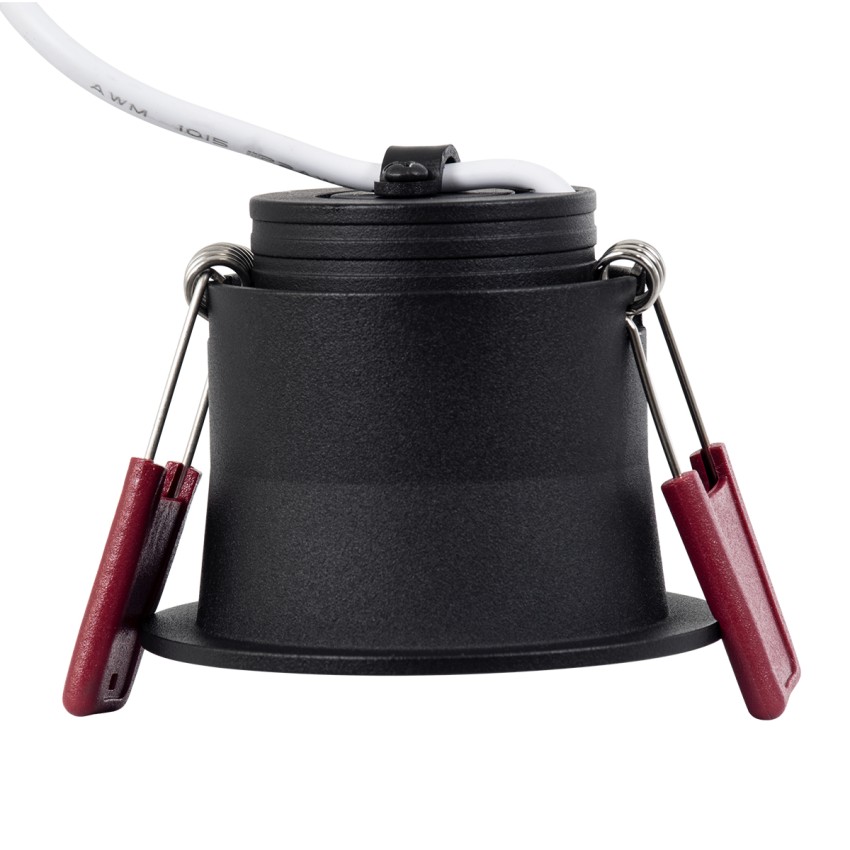 IP  Χωνευτό LED Spot Downlight TrimLess Μπάνιου & WC Φ6.6cm 7W 700lm 45° AC 220-240V IP44 Φ6.6 x Υ5.3cm - Στρόγγυλο - Μαύρο - Θερμό Λευκό 2700K - Bridgelux COB - TÜV Certified Driver